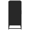 Aparador de madera de ingeniería negro 92x35x76 cm 5