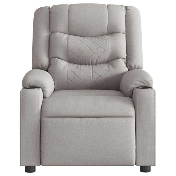 Sillón de masaje reclinable de tela gris nube M 3
