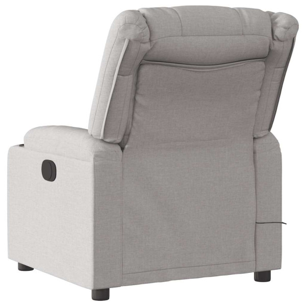 Sillón de masaje reclinable de tela gris nube M 5