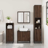 Mueble de lavabo madera de ingeniería roble marrón 65x33x60 cm 3