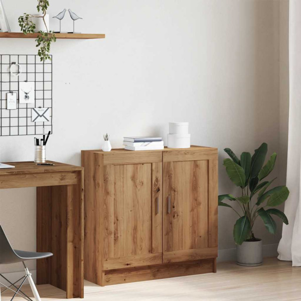 Armario libros madera ingeniería roble artisan 82.5x30.5x80 cm M 4