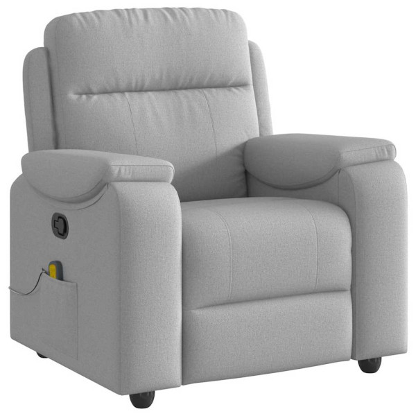 Sillón de masaje reclinable de tela gris nube M 2