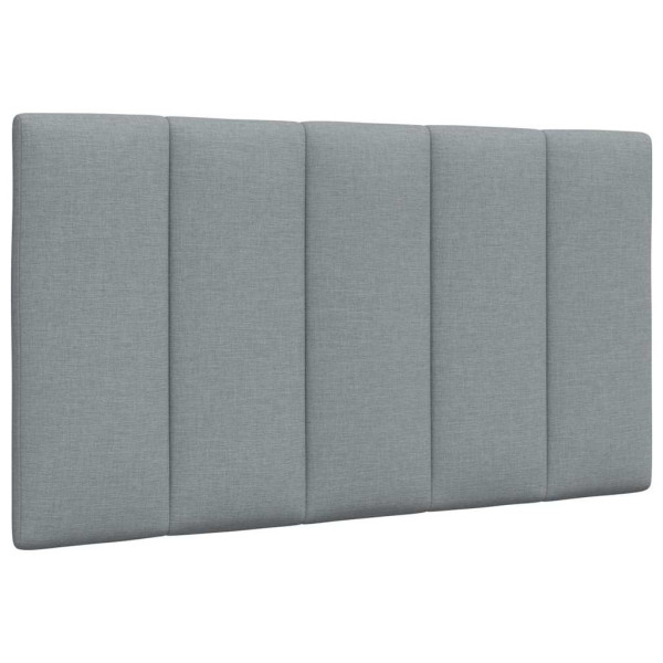 Cabecero de cama acolchado tela gris claro 80 cm D