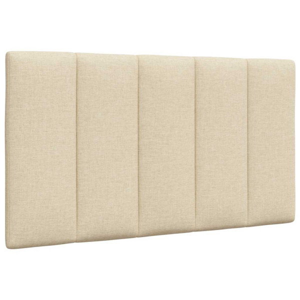 Cabecero de cama acolchado tela crema 80 cm D