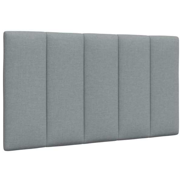 Cabecero de cama acolchado tela gris claro 90 cm D