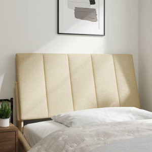 Cabecero de cama acolchado tela crema 100 cm H