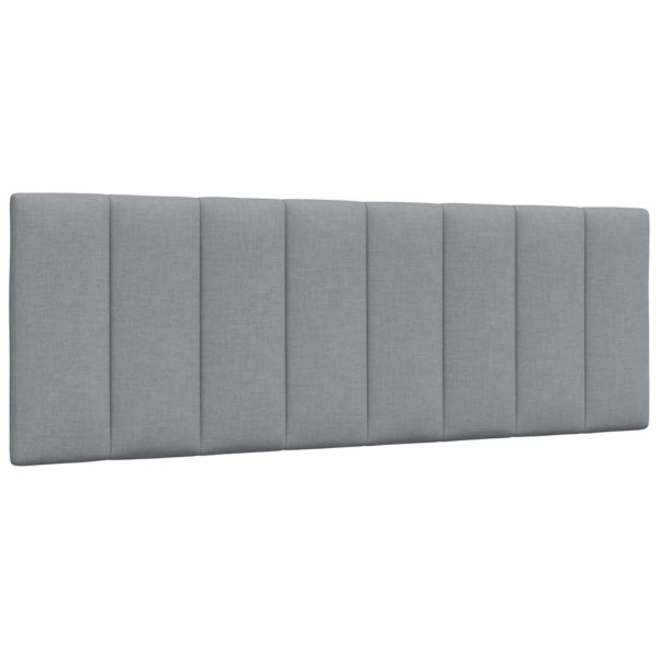 Cabecero de cama acolchado tela gris claro 120 cm D