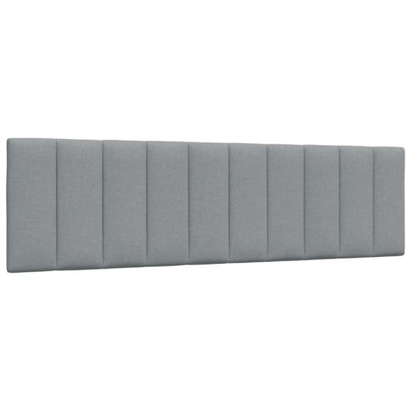 Cabecero de cama acolchado tela gris claro 180 cm D