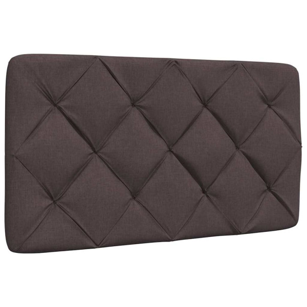 Cabecero de cama acolchado tela marrón oscuro 80 cm D