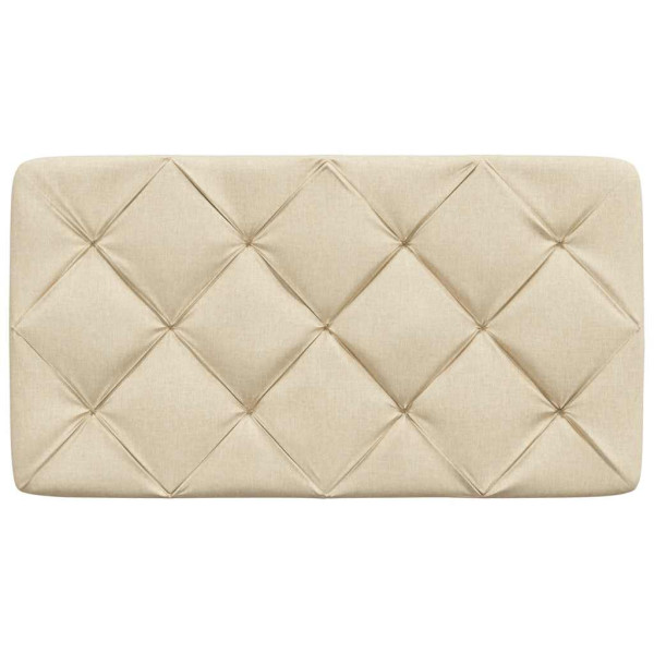 Cabecero de cama acolchado tela crema 80 cm M 4