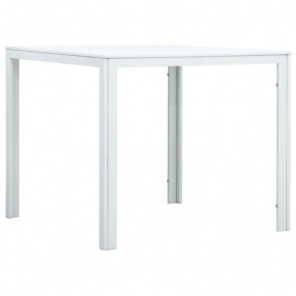 Mesa de centro de HDPE con aspecto de madera blanco 78x78x74 cm D