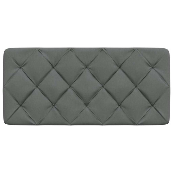 Cabecero de cama acolchado tela gris oscuro 100 cm M 4