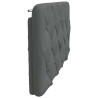 Cabecero de cama acolchado tela gris oscuro 100 cm 5