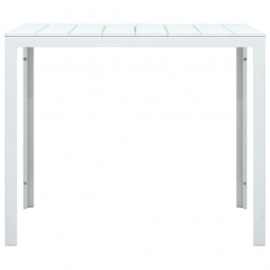 Mesa de centro de HDPE con aspecto de madera blanco 78x78x74 cm H