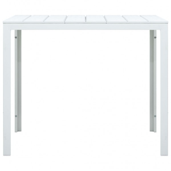 Mesa de centro 78x78x74 cm PEAD aspeto madeira branco M 2