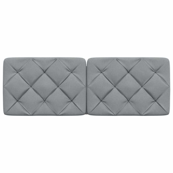 Almofadão de cabeceira 120 cm tecido cinzento-claro M 4