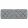 Cabecero de cama acolchado tela gris claro 120 cm 4
