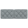 Cabecero de cama acolchado tela gris claro 140 cm 4