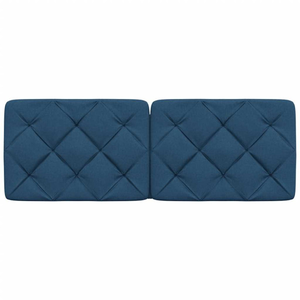 Cama cabeça acolchoado pano azul 140 cm M 4