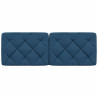Cabecero de cama acolchado tela azul 140 cm 4