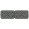 Cabecero de cama acolchado tela gris oscuro 160 cm 4