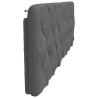 Cabecero de cama acolchado tela gris oscuro 160 cm 5