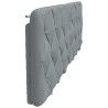 Cabecero de cama acolchado tela gris claro 180 cm 5
