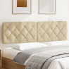Cabecero de cama acolchado tela crema 180 cm 3