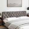 Cabecero de cama acolchado tela gris taupe 200 cm 2