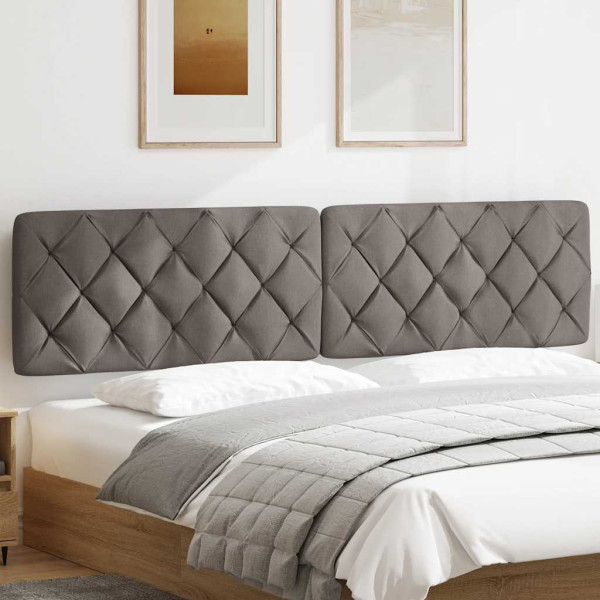Cabecero de cama acolchado tela gris taupe 200 cm M 3