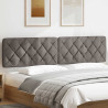 Cabecero de cama acolchado tela gris taupe 200 cm 3