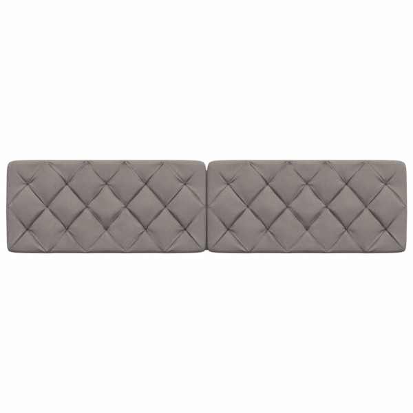 Cabecero de cama acolchado tela gris taupe 200 cm M 4