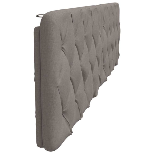 Cabecero de cama acolchado tela gris taupe 200 cm M 5