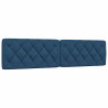 Cabecero de cama acolchado tela azul 200 cm 1