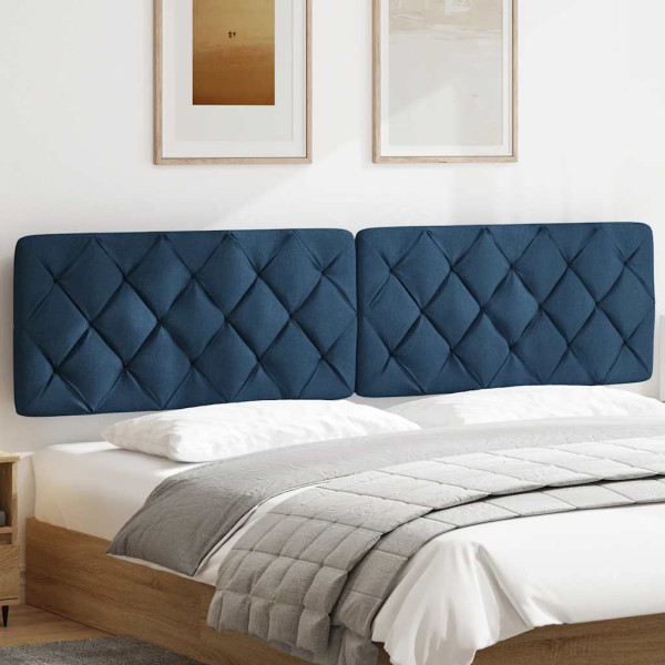 Cabeça de cama acolchoado tecido azul 200 cm M 3