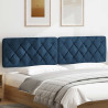Cabeça de cama acolchoado tecido azul 200 cm 3