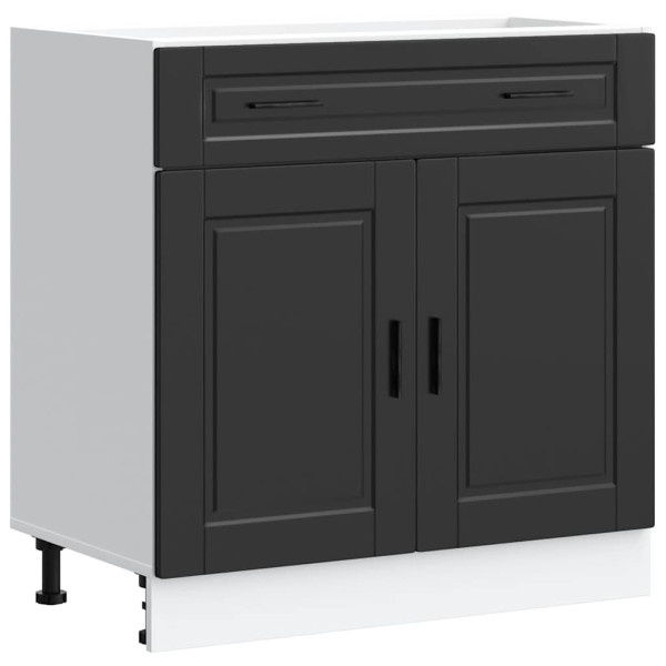 Mueble bajo de cocina Porto madera contrachapada negro M 2