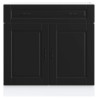 Mueble bajo de cocina Porto madera contrachapada negro 4