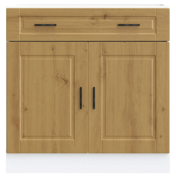 Mueble bajo de cocina porto roble artesano madera reconstituida M 4