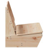 Silla de jardín madera maciza de pino 60x64x70.5 cm 4