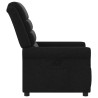 Sillón reclinable de tela negro 4