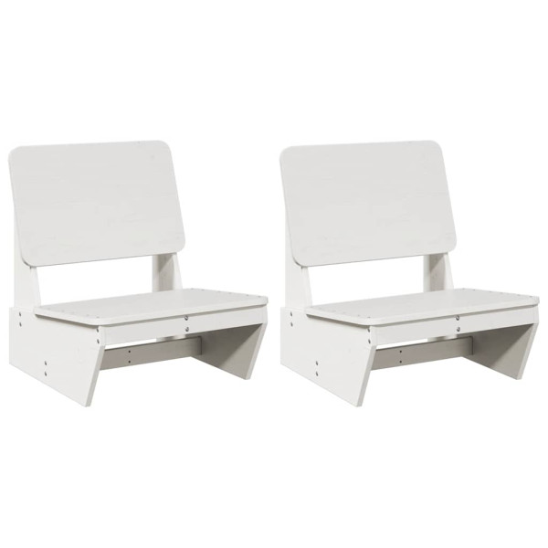 Cadeiras de jardim 2 pcs 60x64x70.5 cm pinho maciço branco M 2