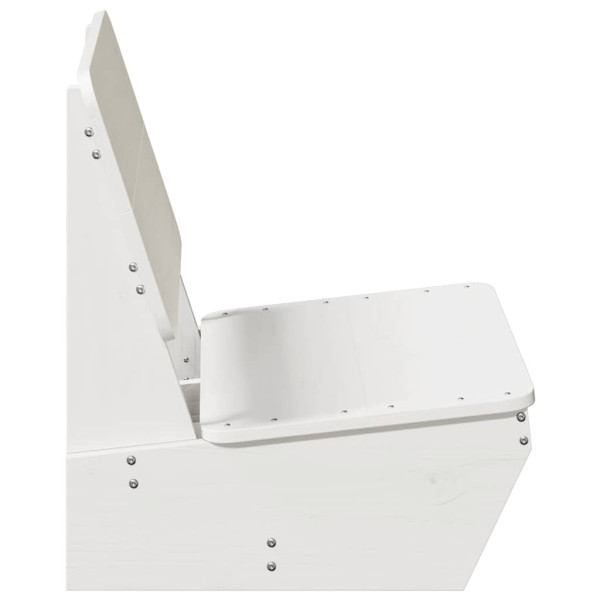 Cadeiras de jardim 2 pcs 60x64x70.5 cm pinho maciço branco M 5