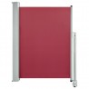 Toldo lateral retrátil para pátio 100x300 cm vermelho 2