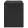 Mueble de TV metal y madera de ingeniería negro 80x31x39.5 cm 5