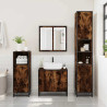 Mueble de baño para lavabo roble ahumado 65x33x60 cm 3