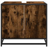 Mueble de baño para lavabo roble ahumado 65x33x60 cm 5