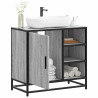 Mueble lavabo baño madera contrachapada sonoma gris 65x33x60 cm 1
