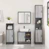 Mueble lavabo baño madera contrachapada sonoma gris 65x33x60 cm 3