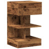 Mesita de noche madera contrachapada madera antigua 40x35x65 cm 2